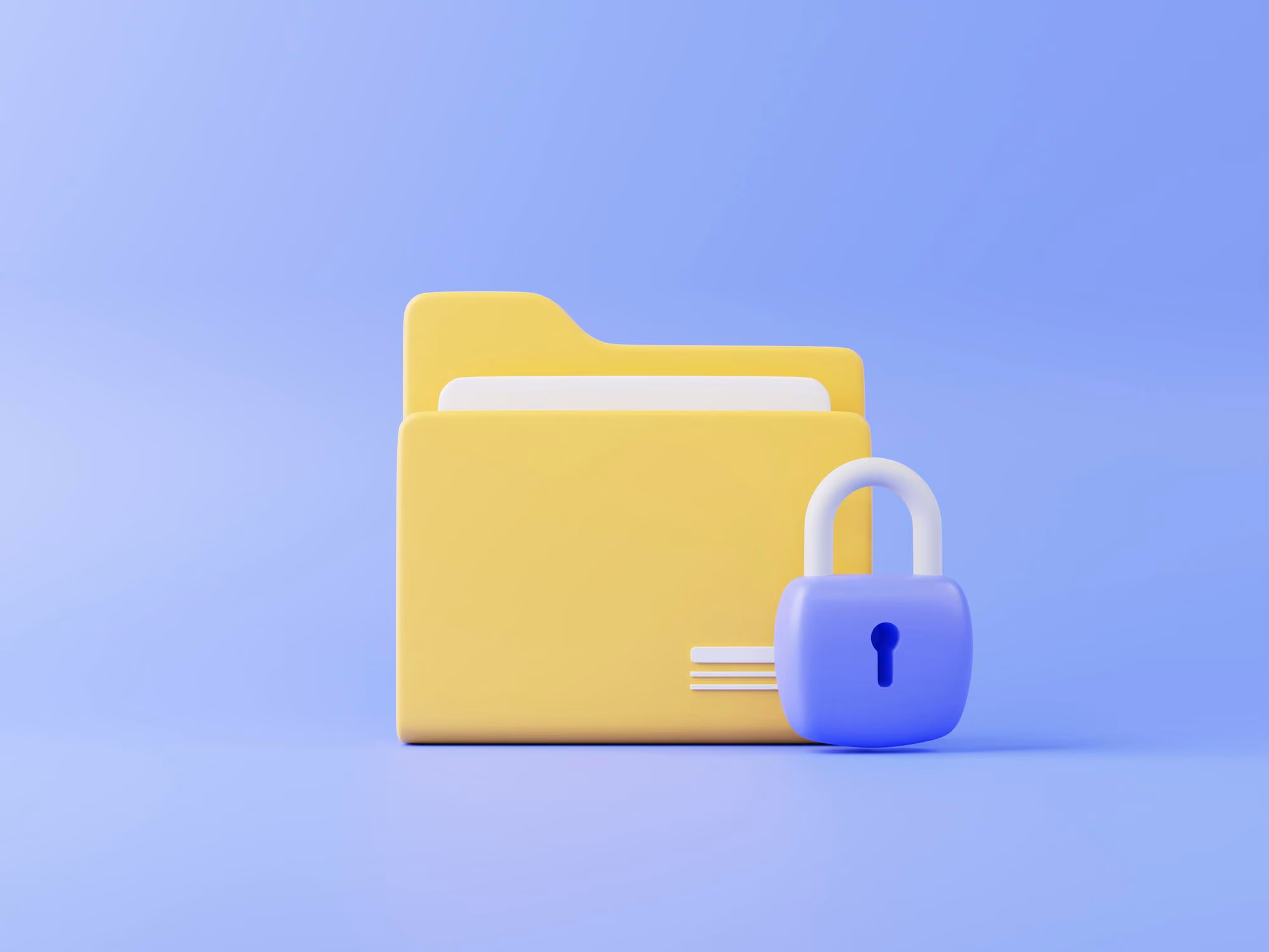 Folder with a padlock representing conditional access security